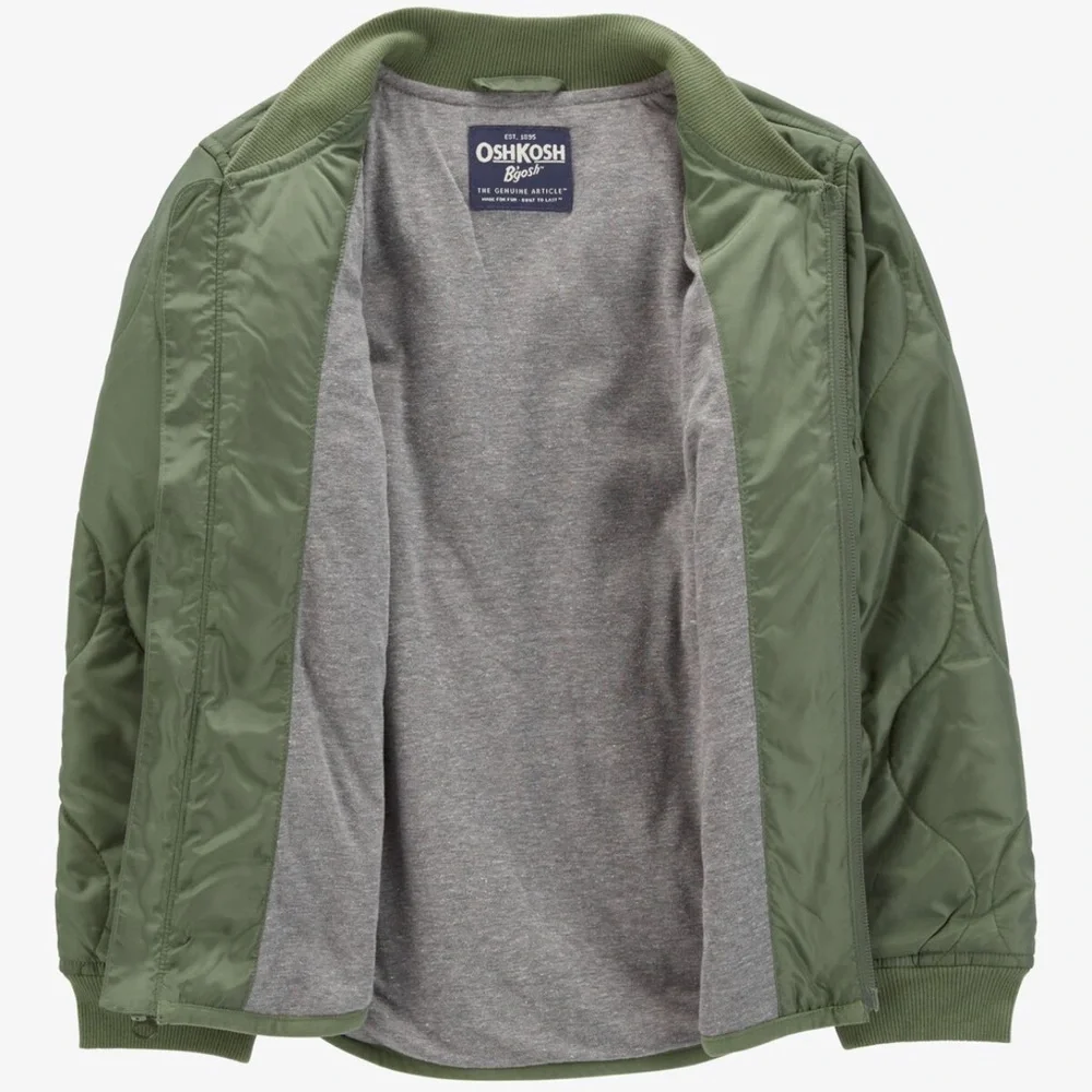 OshKosh B'gosh Olive Green Quilted Puffer Jacket size 5T